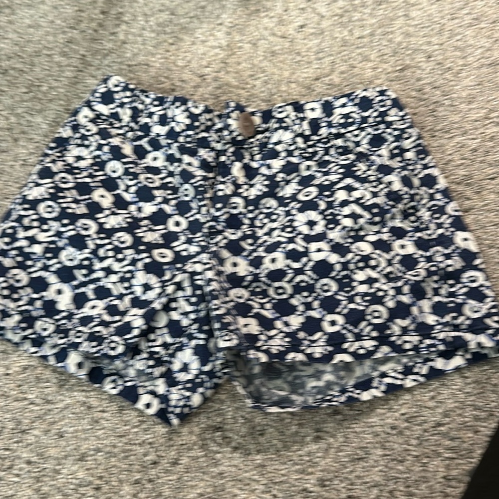 Blue and white shorts